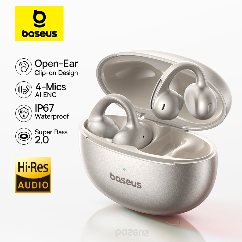 Open Ear Air Conduction Headphones - Baseus MC1 Pro Ear Clip Wireless