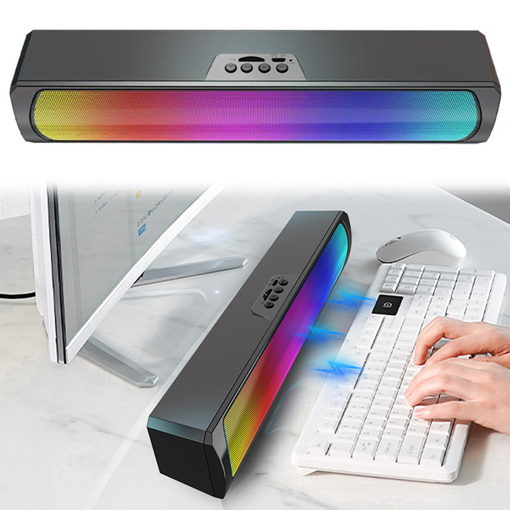 Rgb Computer Soundbar For Pc - Portable Computer Sound Bar Speakers RGB