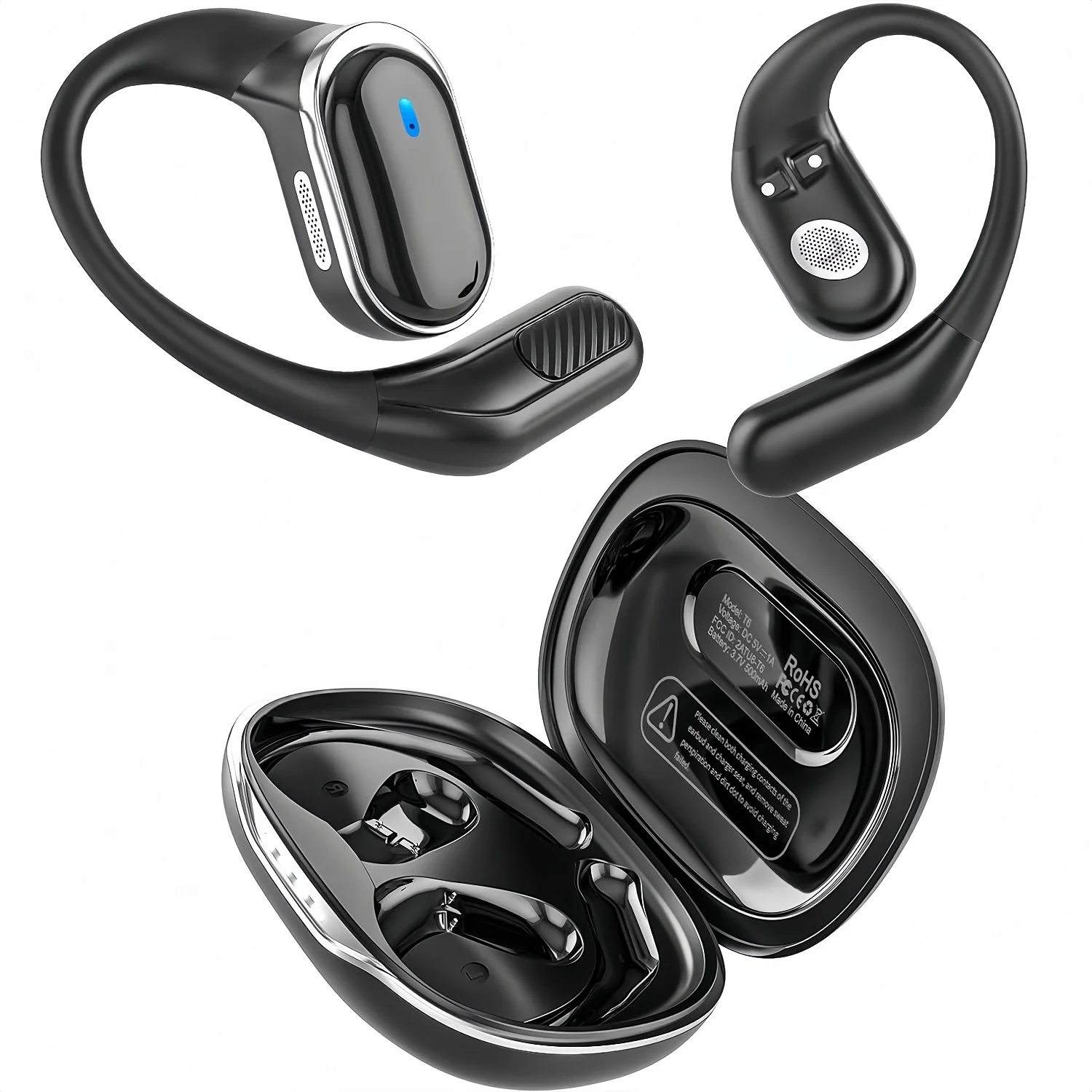 Open Ear Air Conduction Headphones - Bluetooth Earphones Wireless Headphones with Mic