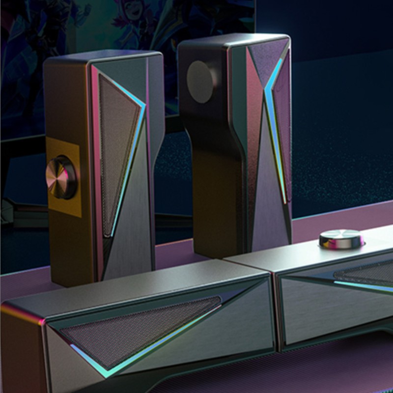 2x2.5W Computer Speaker RGB Li - огляд і ціна Rgb Computer Soundbar For Pc