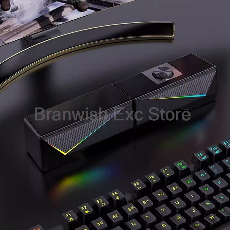 2x2.5W Computer Speaker RGB Li - огляд і ціна Rgb Computer Soundbar For Pc