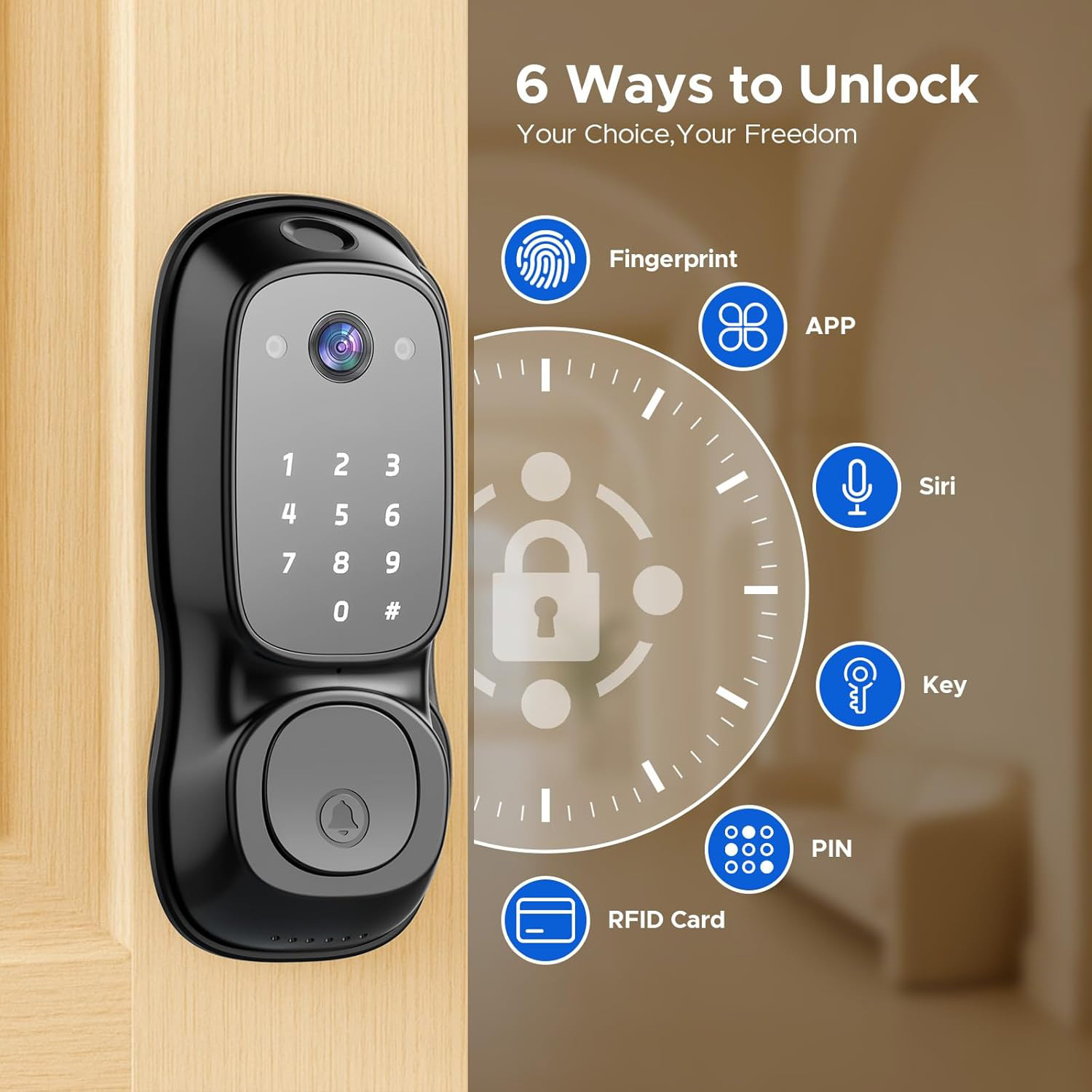 Tuya Wifi Smart Door Lock ‎Cam - огляд і ціна Cameras