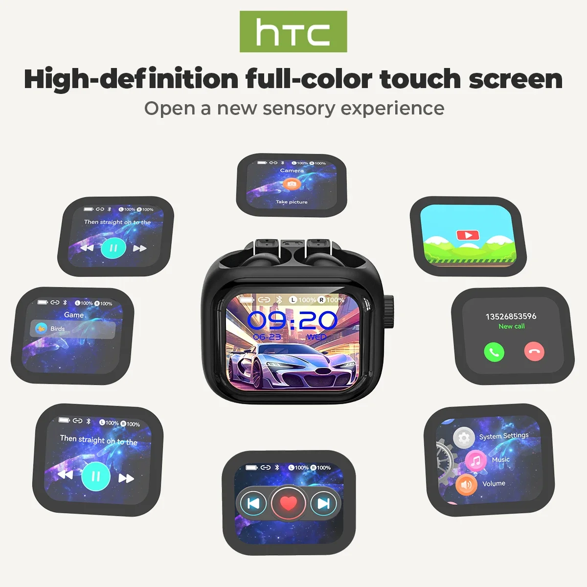 [Ultra HD Screen] HTC NE40 Ear - огляд і ціна Tws Earbuds Bluetooth 5.3