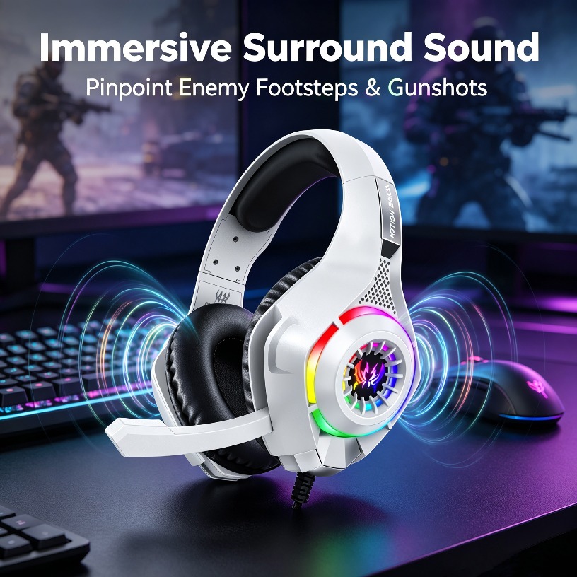 Wired Gaming Headphones with M - огляд і ціна Gaming Headset With Mic Rgb