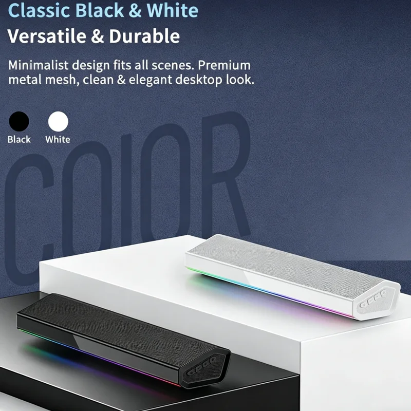 Bluetooth 5.4 Speaker RGB Ligh - огляд і ціна Rgb Computer Soundbar For Pc