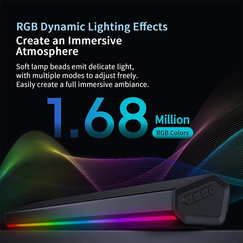 Bluetooth 5.4 Speaker RGB Ligh - огляд і ціна Rgb Computer Soundbar For Pc