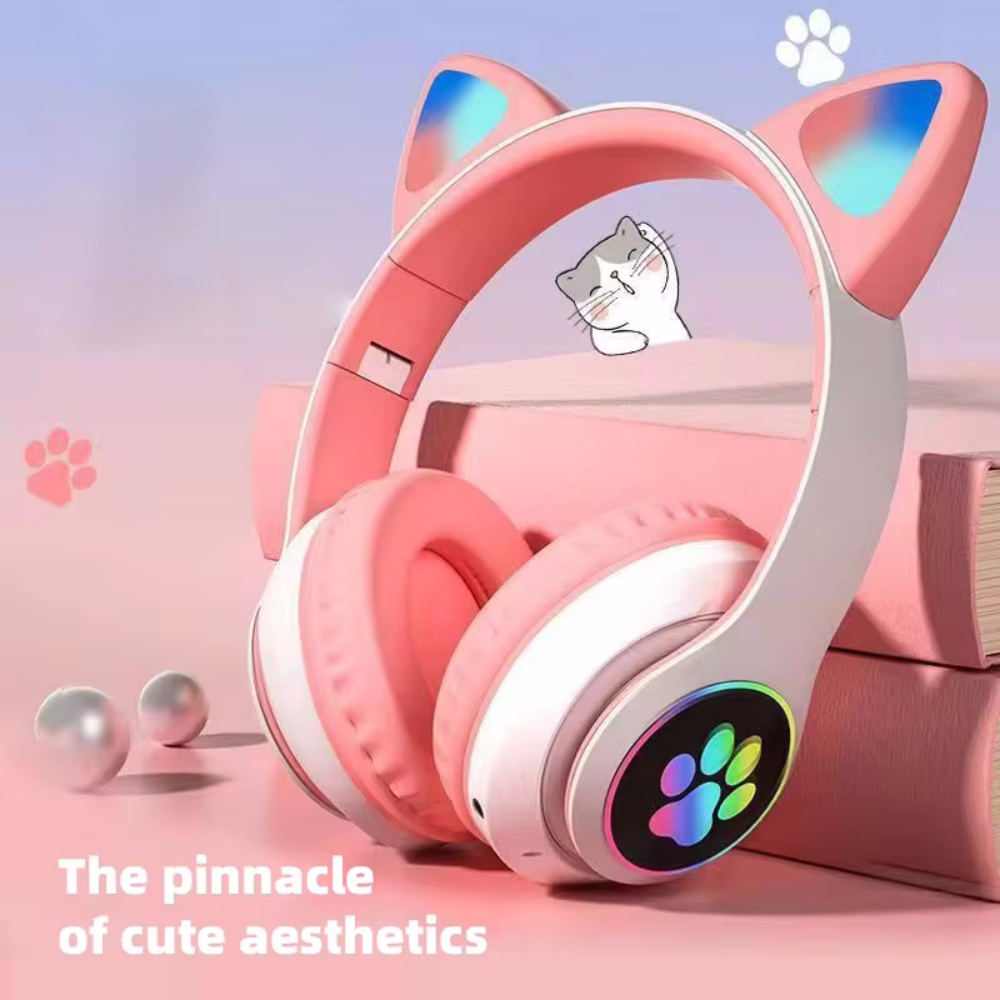 Cute Cat Ear Bluetooth Compati - огляд і ціна Cat Ear Bluetooth Headset Led