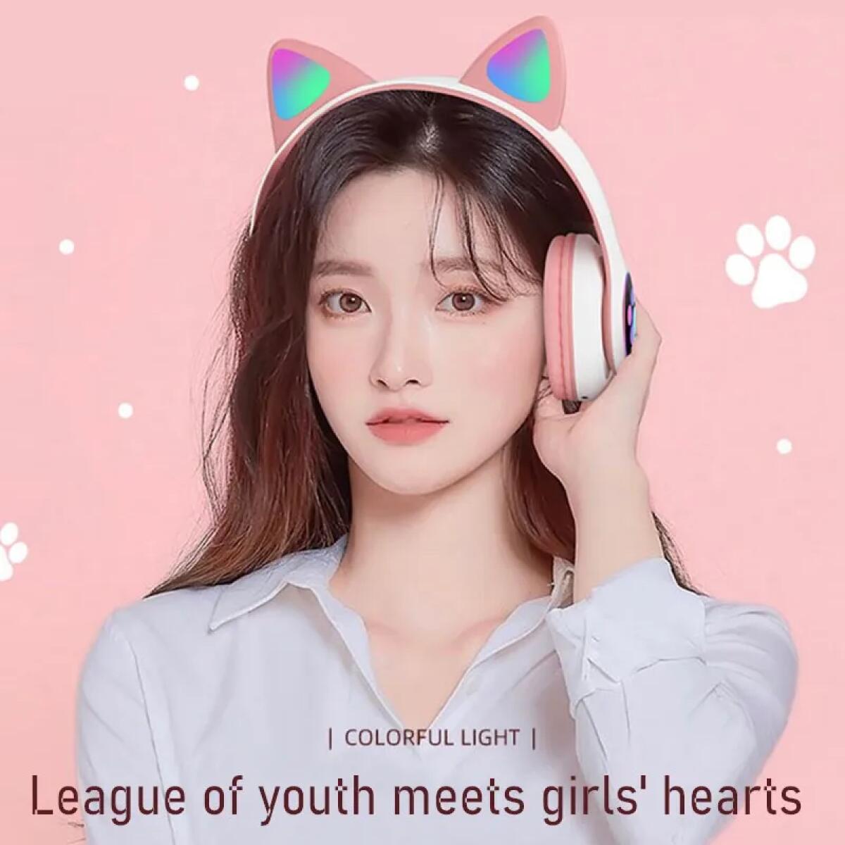 Cute Cat Ears Headphones Bluet - огляд і ціна Cat Ear Bluetooth Headset Led