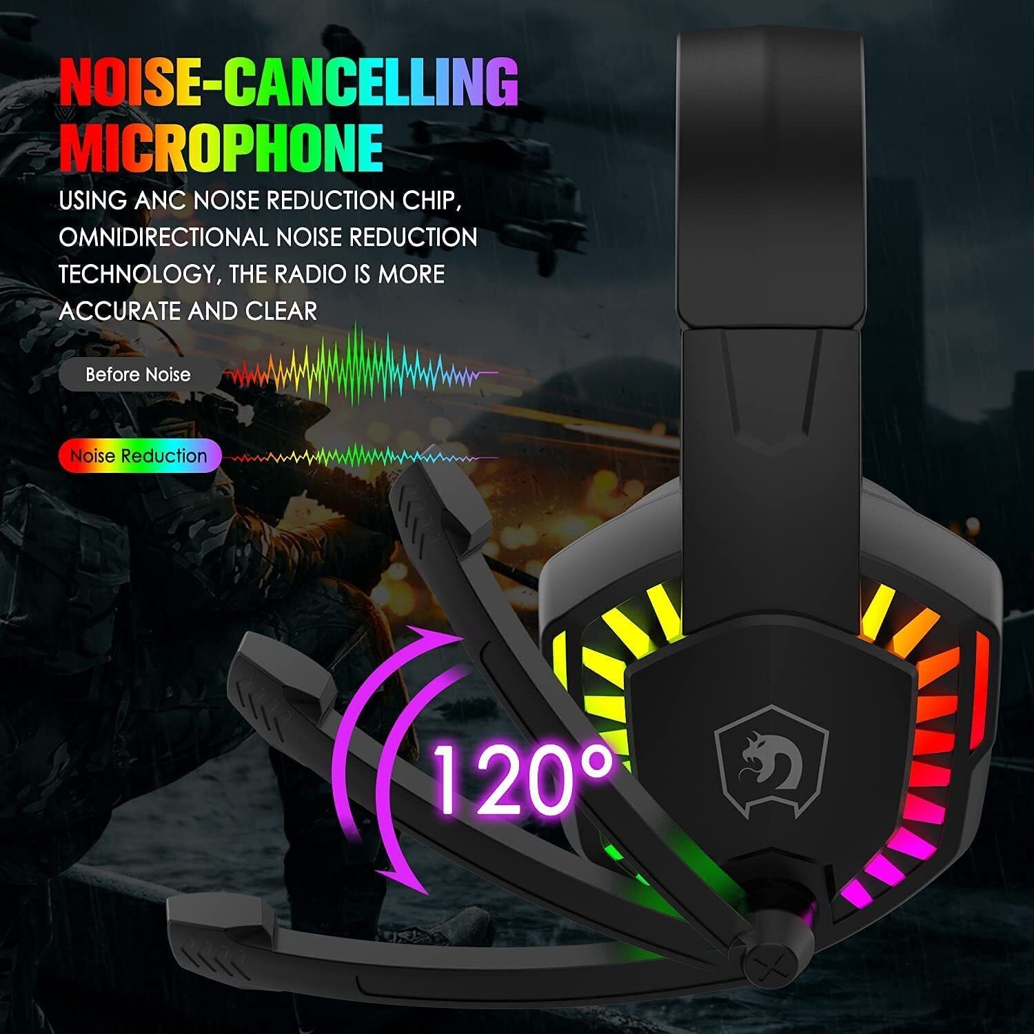 MAMBASNAKE CY907 Wired Gaming  - огляд і ціна Gaming Headset With Mic Rgb