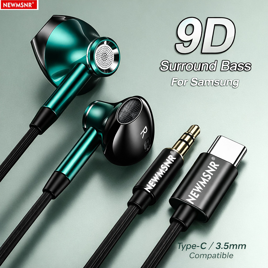 9D Surround Bass Type C&3.5mm  - огляд і ціна Type C Wired Earphones With Mic