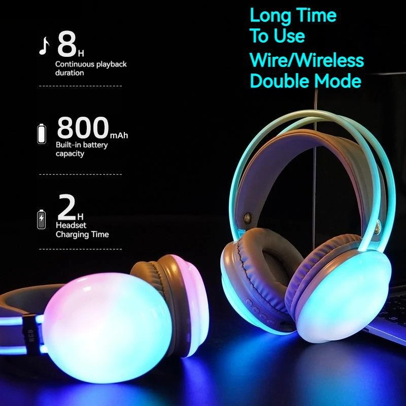 Gamer Wireless Bluetooth Headp - огляд і ціна Gaming Headset With Mic Rgb