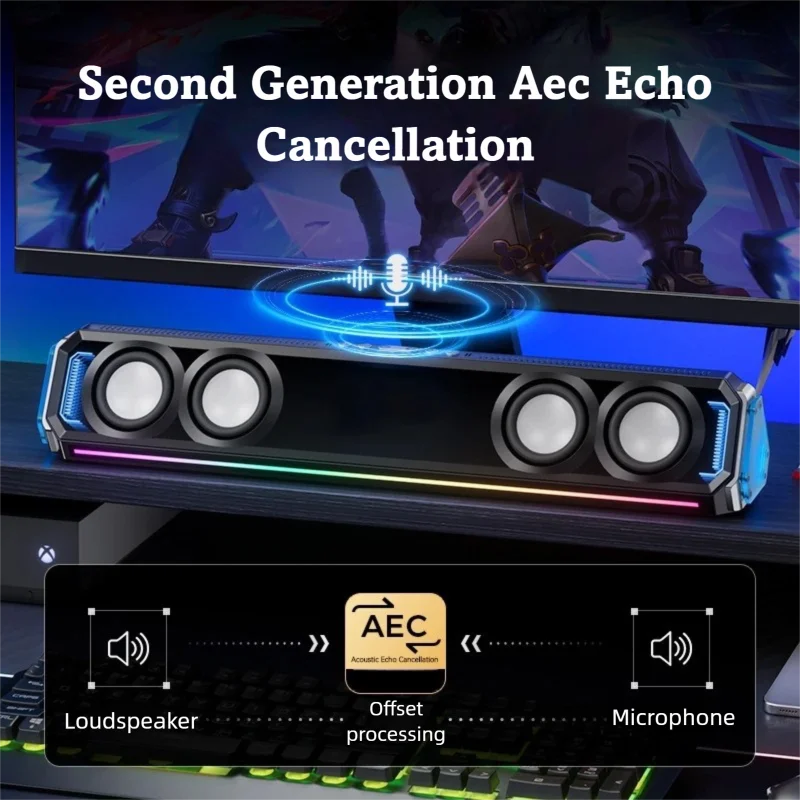 Gaming Soundbar with RGB Light - огляд і ціна Rgb Computer Soundbar For Pc
