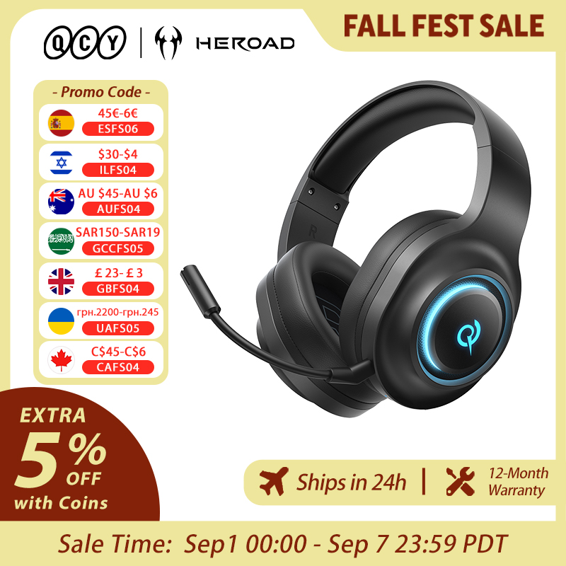 QCY Heroad V200 Gaming Headset - огляд і ціна Gaming Headset With Mic Rgb