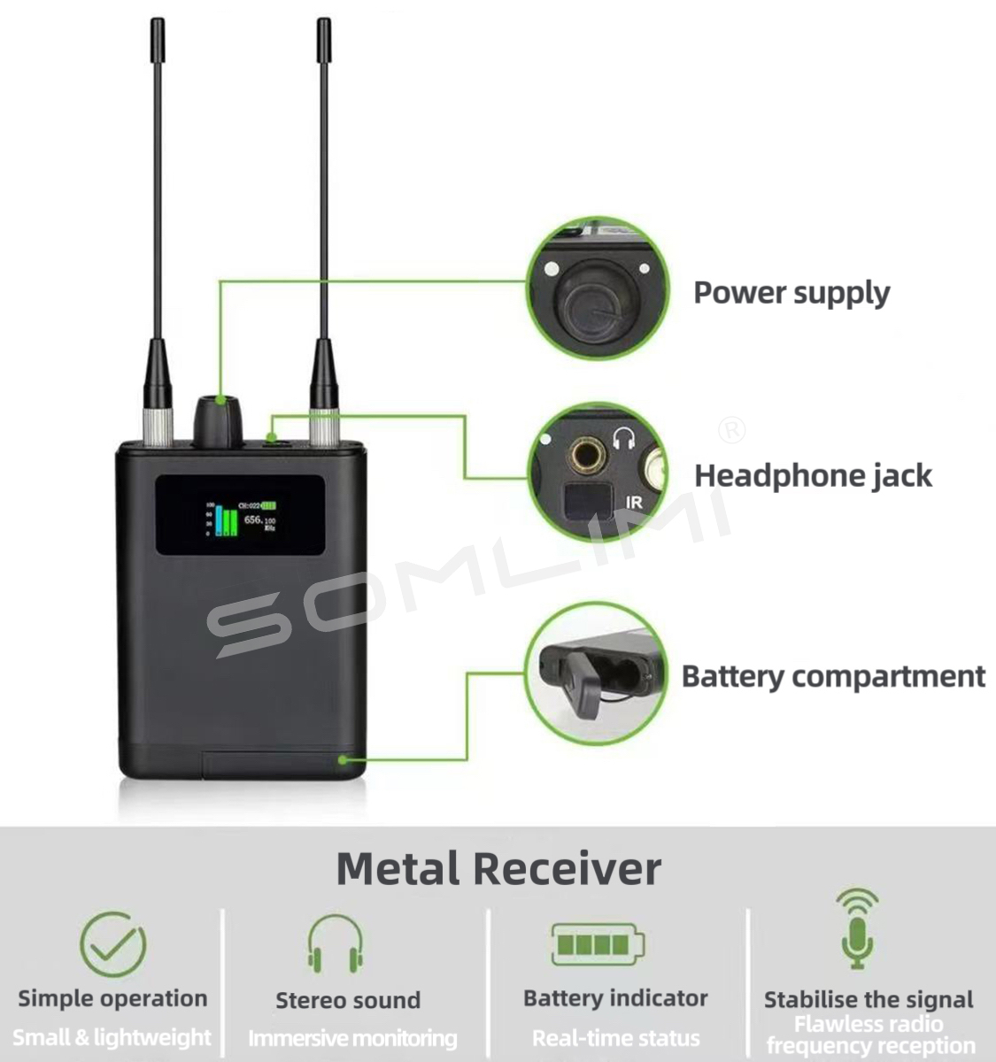 SOMLIMI Professional EM600 In  - огляд і ціна In Ear Monitors For Singers