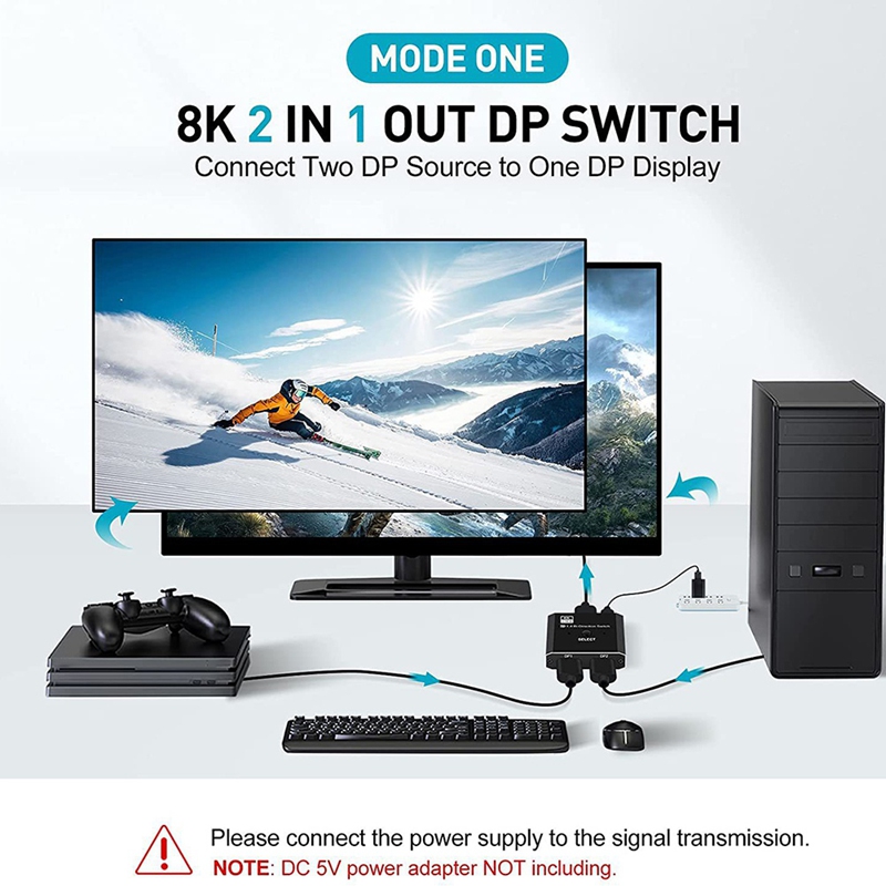 8K DisplayPort Switch 2 in 1 O - огляд і ціна Laptops