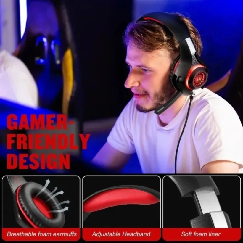 LED Gaming Headphones with Mic - огляд і ціна Gaming Headset With Mic Rgb