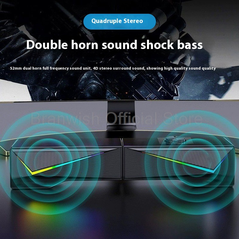 RGB Gaming Soundbar With Detac - огляд і ціна Rgb Computer Soundbar For Pc