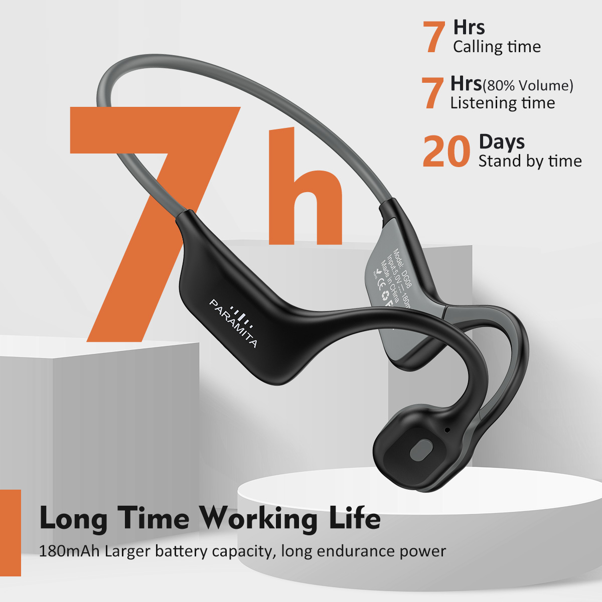 2024 Classic DG08 Bone Conduct - огляд і ціна Bone Conduction Running Headphones
