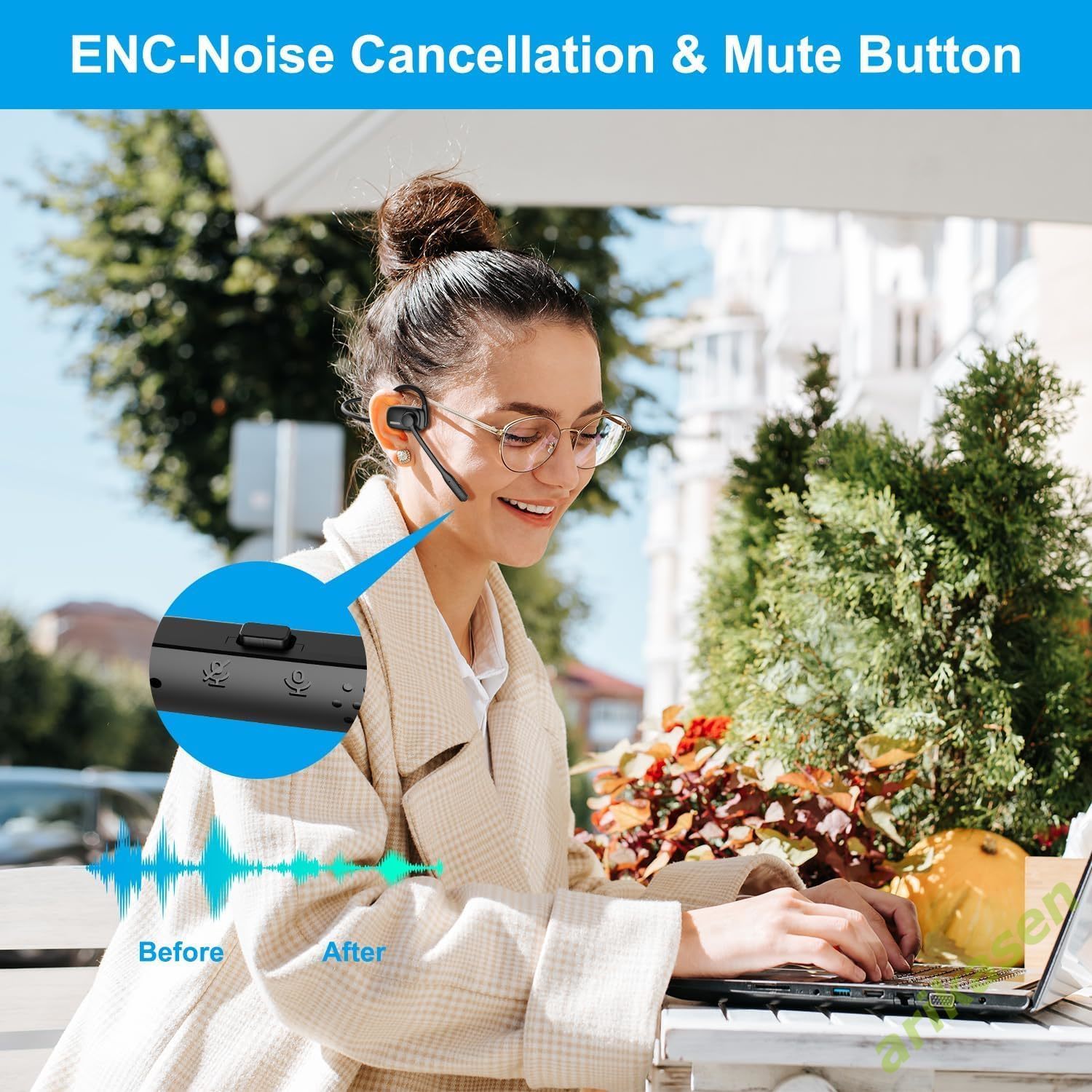 Bluetooth Headsets with Microp - огляд і ціна Open Ear Air Conduction Headphones