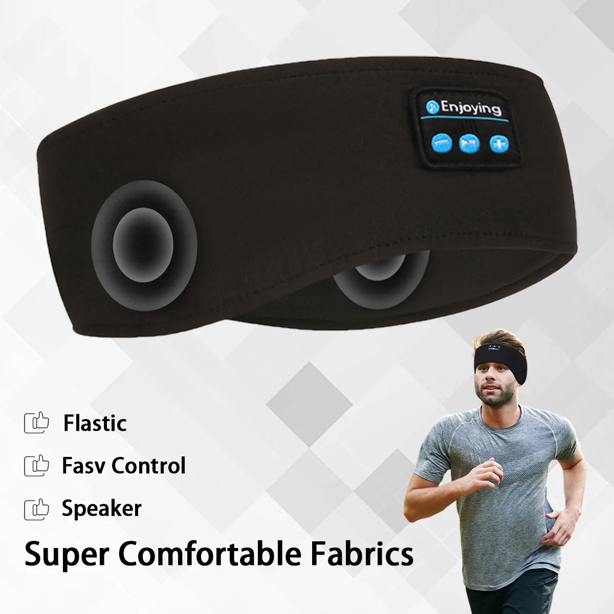 Bluetooth Earphones Sports Sid - огляд і ціна Sleep Mask Headphones Bluetooth