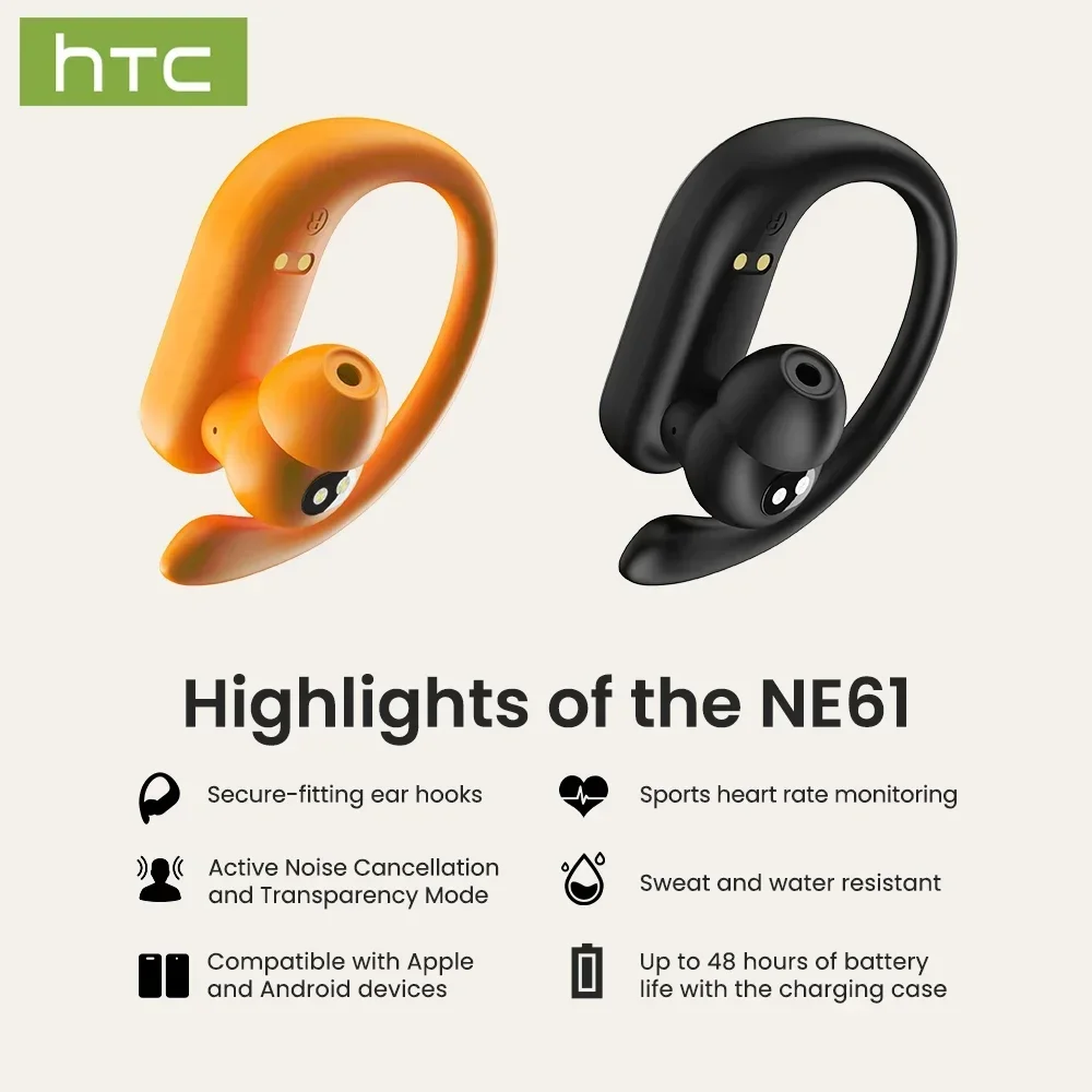 HTC NE61 Bluetooth Earphones N - огляд і ціна Type C Wired Earphones With Mic