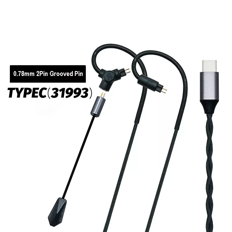 0.78 QDC MMCX Gaming Earphone  - огляд і ціна Type C Wired Earphones With Mic